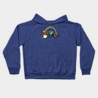 Saint Patrick's Day Superhero Dynamic Duo Leprechaun Kids Hoodie